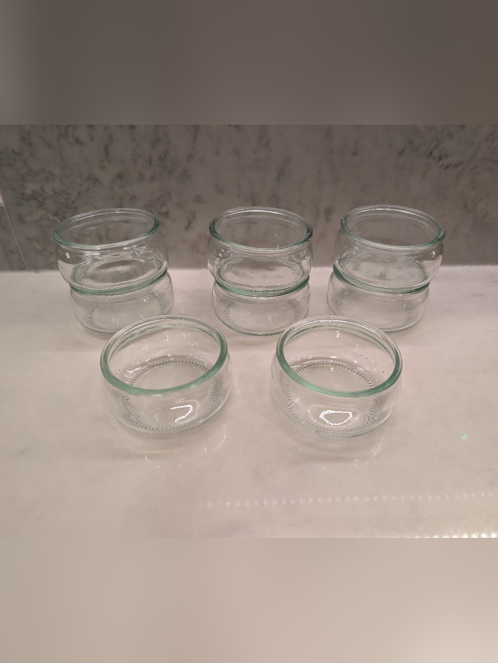Set of 8 Mini Clear Glass Dessert Bowls/Ramekins Perfect For Crème Brûlée